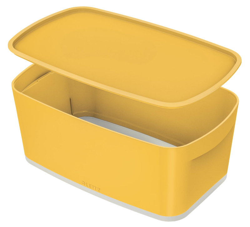 Úložný box s víkem Leitz Cosy MyBox, vel. S, teplá žlutá
