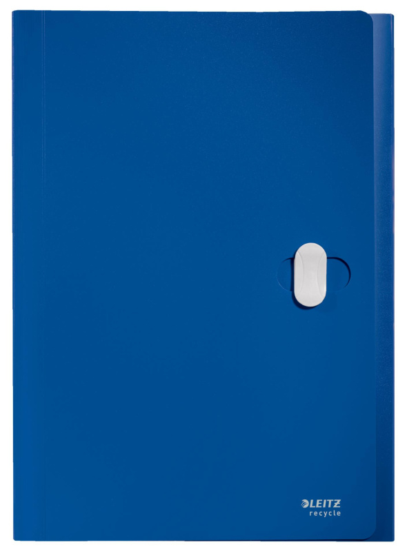 Aktovka s přihrádkami Leitz RECYCLE - A4, ekologická, 5 přihrádek, modrá