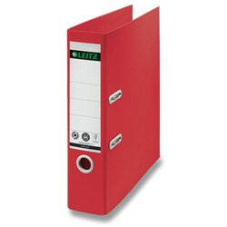 Pákový pořadač 180° Leitz RECYCLE - A4, šíře hřbetu 8 cm, ekologický, červený