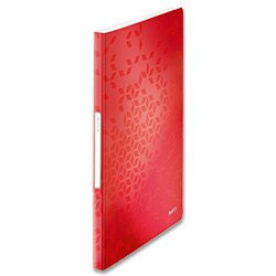 Katalogová kniha Leitz WOW - A4, 40 kapes, červená