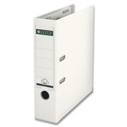 Pákový pořadač LEITZ 180° - A4, plastový, hřbet 8 cm, bílý