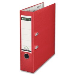 Pákový pořadač LEITZ 180° - A4, plastový, hřbet 8 cm, červený