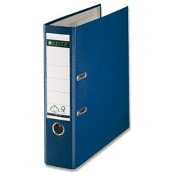 Pákový pořadač LEITZ 180° - A4, plastový, hřbet 8 cm, modrý