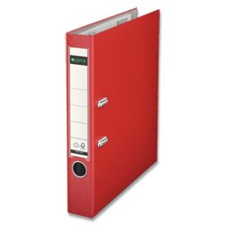 Pákový pořadač LEITZ 180° - A4, plastový, hřbet 5,2 cm, červený