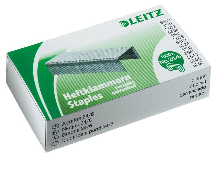 Drátky do sešívaček Leitz 24/6, 1000 ks