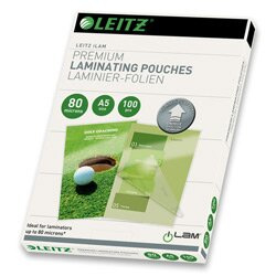 Laminovací kapsy Leitz - A5, 2x 80 mikronů, čiré, 100 ks