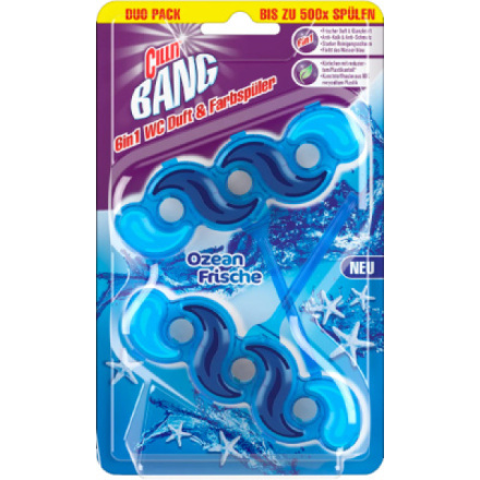 RB (Hygiene Home) Czech Republic Cillit BANG Tuhý WC blok 6v1 svěží oceán, 2 ks