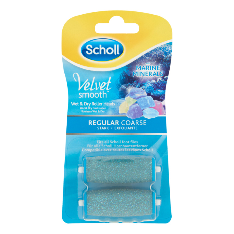 Scholl Velvet Smooth Regular Coarse náhradní hlavice do elektrického pilníku na chodidla 2 ks