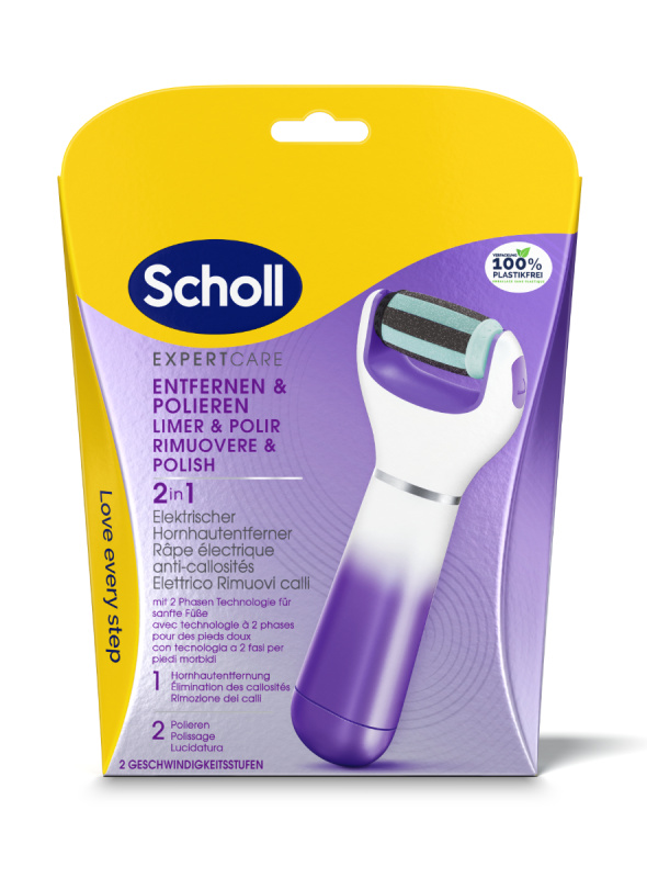 Scholl Expertcare Velvet Smooth 2in1 elektrický pilník purple