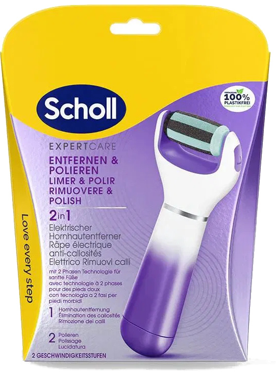 Scholl Expertcare Velvet Smooth 2in1 elektrický pilník purple