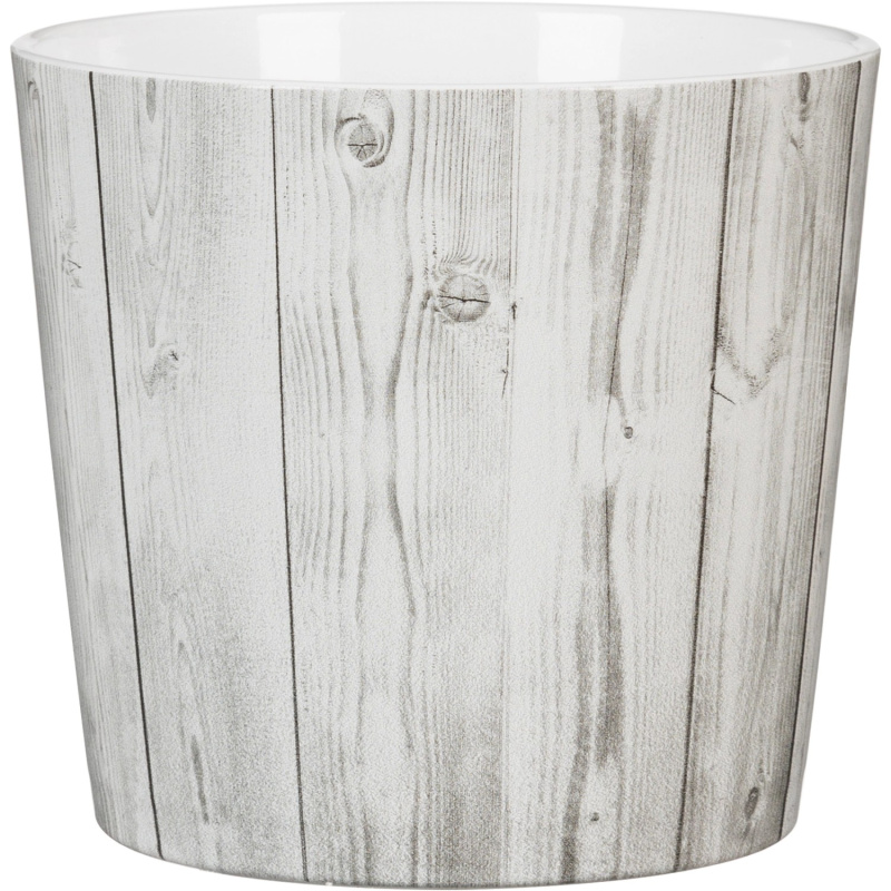 Scheurich Obal na květináč 870 průměr 13 cm White Timber
