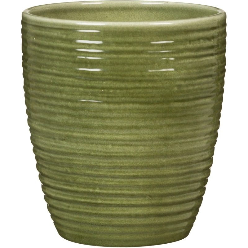 Scheurich Obal na květináč na orchideje Glass Olive, pr. 12,3 x 14 cm