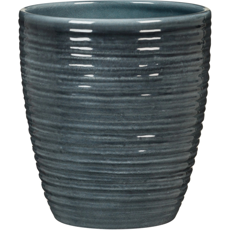 Scheurich Obal na orchidej 669, skleněný petrolejový, pr. 12,3 x 14 cm