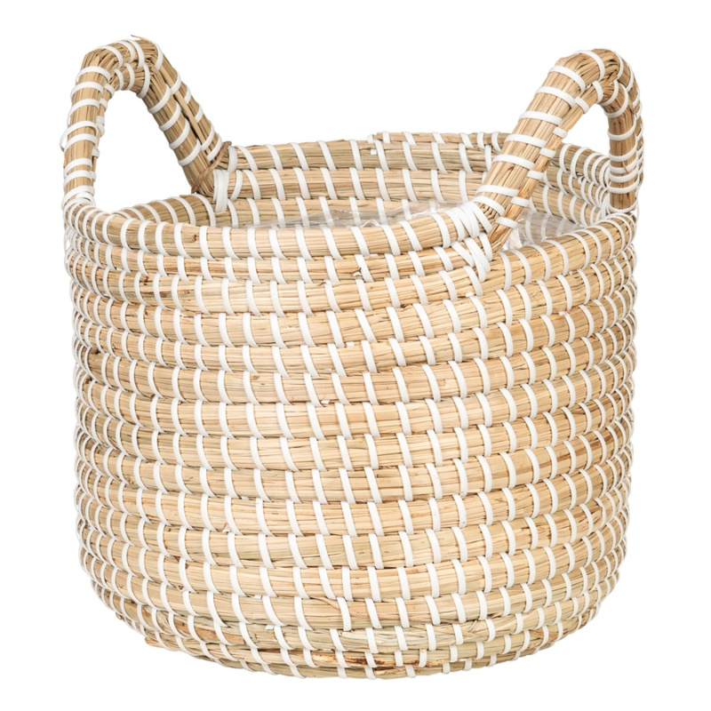 Scheurich Obal na květináč z mořské trávy 514, bílá, pr. 36 x 34 cm