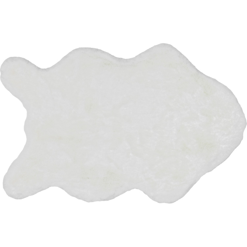 Schöner Wohnen Umělá kožešina Tender, tvarovaná, bílá, 60 x 90 cm