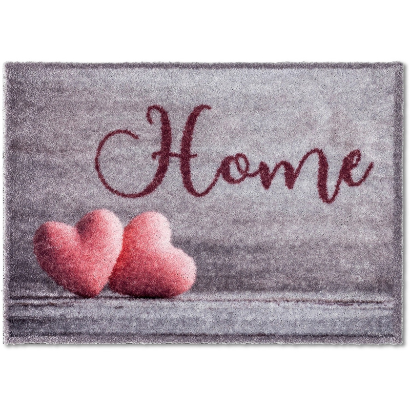 Astra Vstupní čisticí rohož Pure & Soft Home srdíčka stříbrná 50 x 70 cm