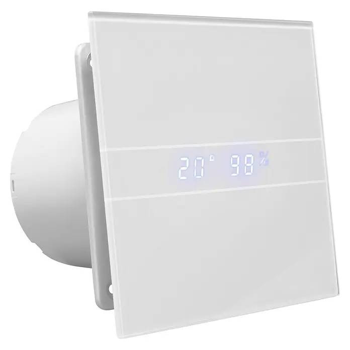 Nástěnný ventilátor Marley P14 / Ø 10 cm / plast/sklo / 115 m³/hod. / bílá Varianta: ivi1