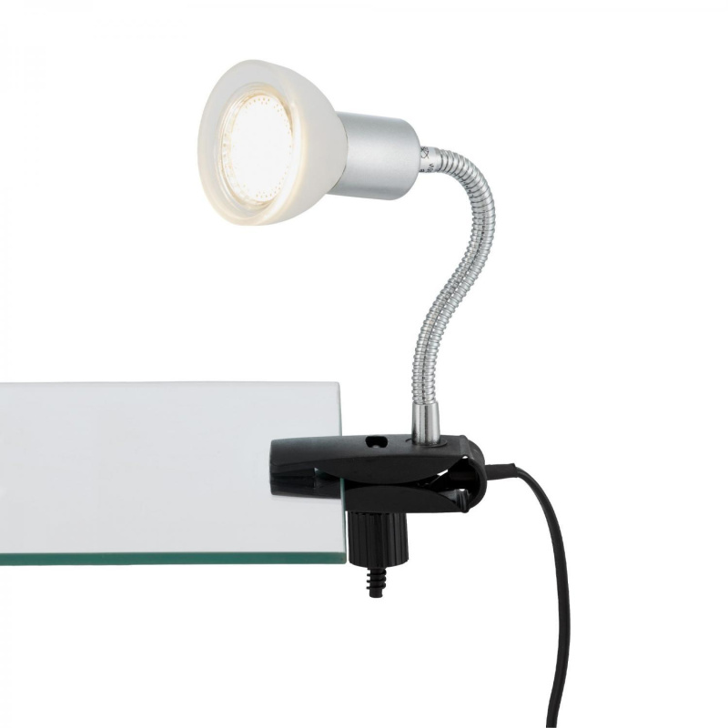 Lampa Briloner na klipu s flexibilním ramenem - GU10, v.34 cm Barva: Bílá-tian