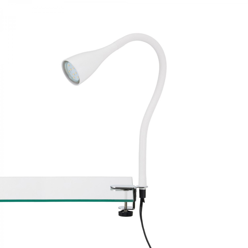 Lampa Briloner se svorkou a flexibilním ramenem - GU10, v.60 cm Barva: Bílá