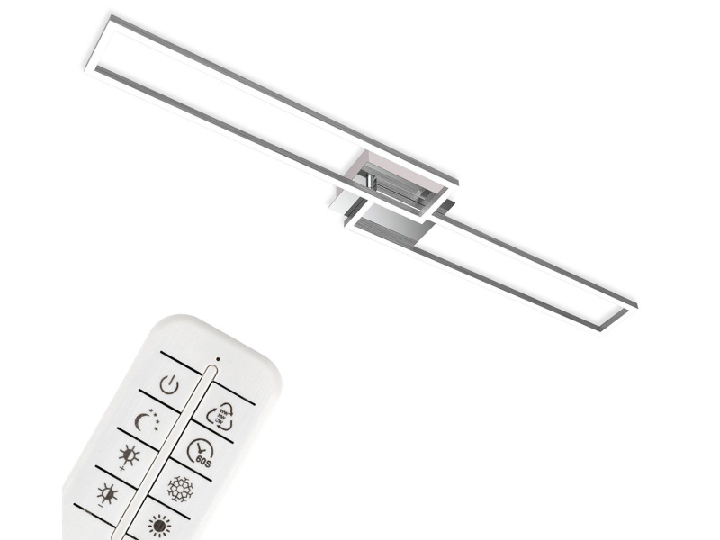 Briloner Designové stropní LED svítidlo (obdélníkový (chrom))