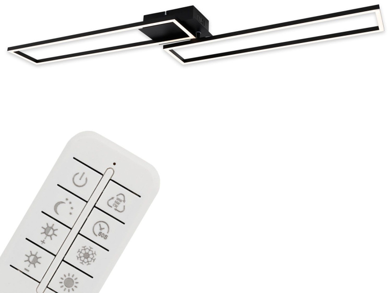 Briloner Designové stropní LED svítidlo (obdélníkové (černé))