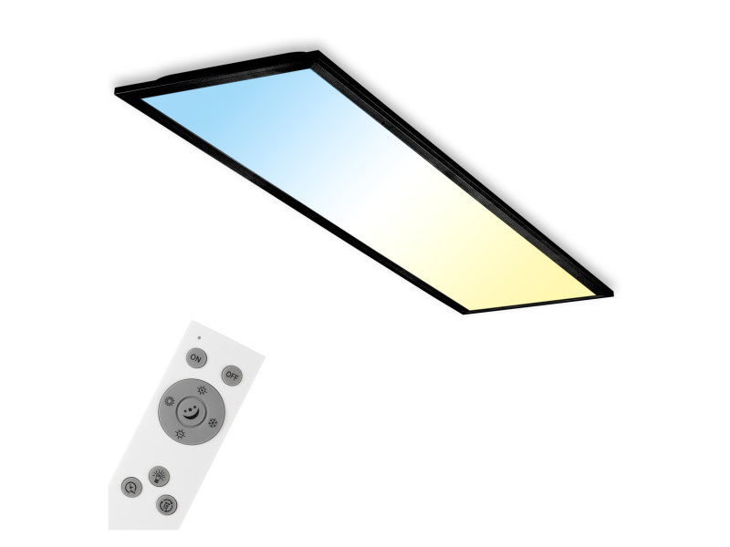 Briloner LED stropní panel (černá)