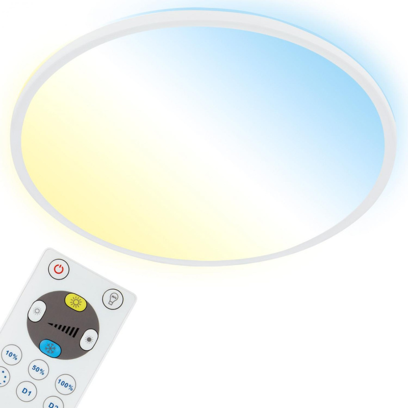 Briloner Smart LED panel/stropní svítidlo CCT slim ⌀ 42cm, 2700-6500K Barva: Bílá