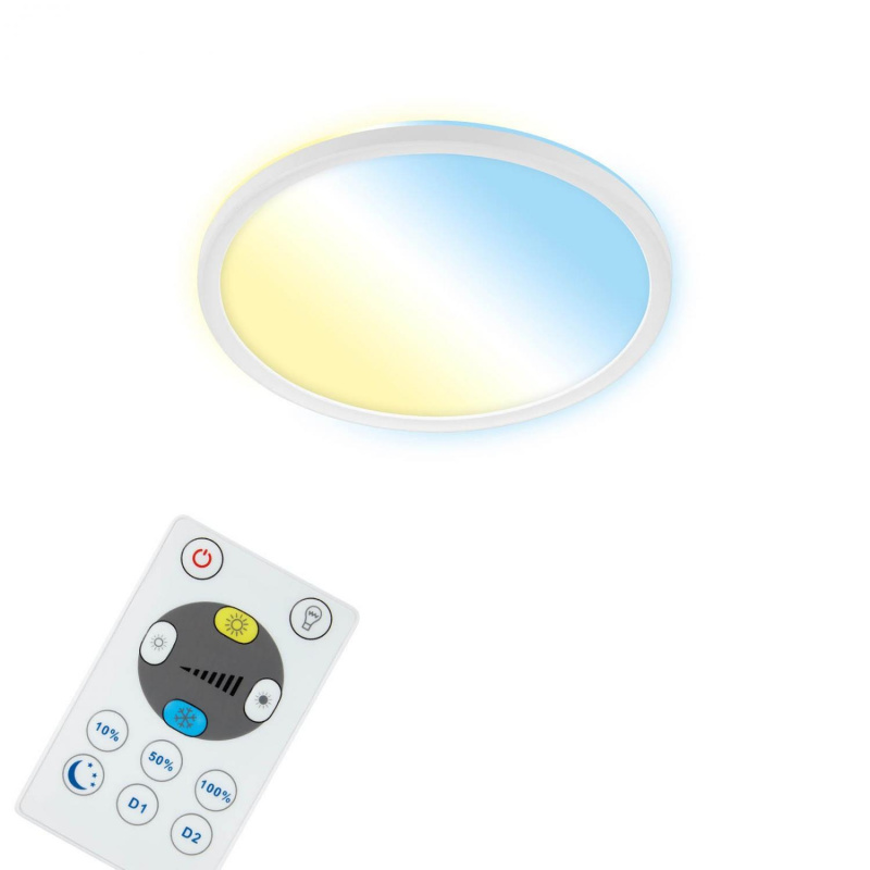 Briloner Smart LED panel/stropní svítidlo CCT ⌀ 29,3cm, 2700-6500K Barva: Bílá