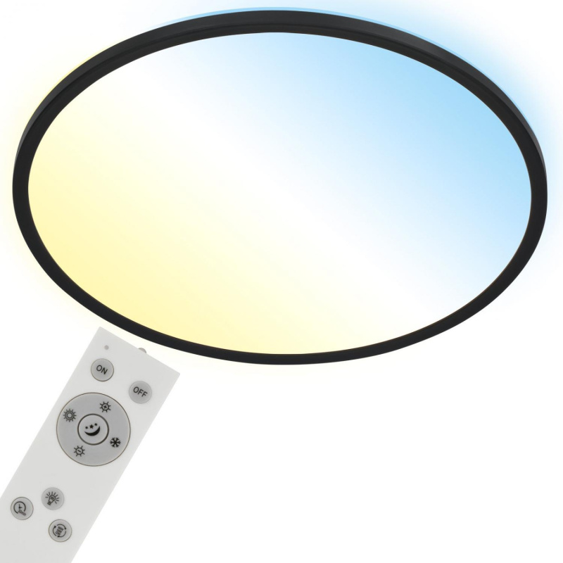 Briloner Smart LED panel/stropní svítidlo ⌀ 48cm, 2700-6500K Barva: Černá