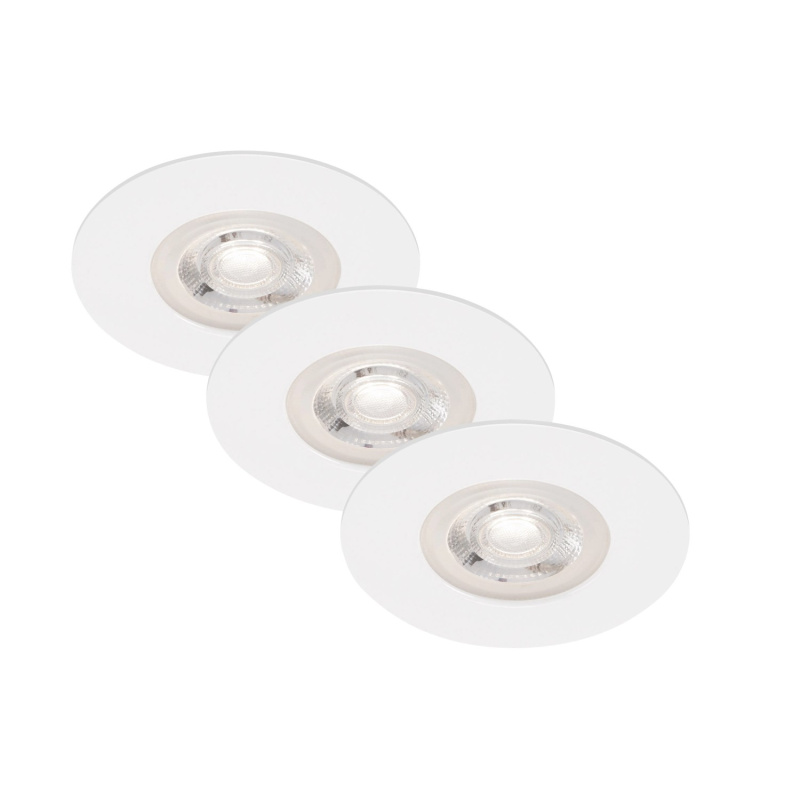 Briloner Vestavná LED svítidla Kulana sada 3 ks, 4,9W, 480 lm, 3000 K, bílá