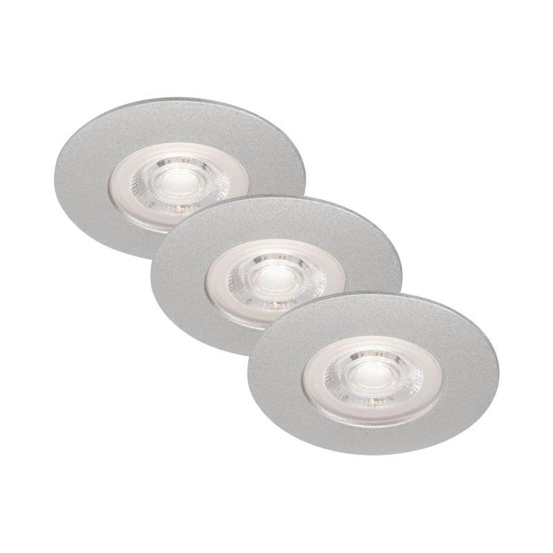 Briloner Vestavná LED svítidla Kulana sada 3 ks, 4,9W, 480 lm, 3000 K, chrom