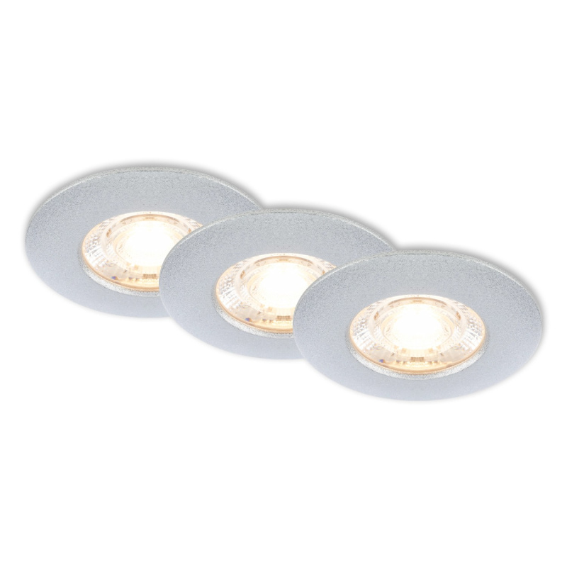 BRILONER Vestavné LED svítidlo chorm 3,6W 350lm 3000K IP44 pr. 65x25 mm, 3 ks