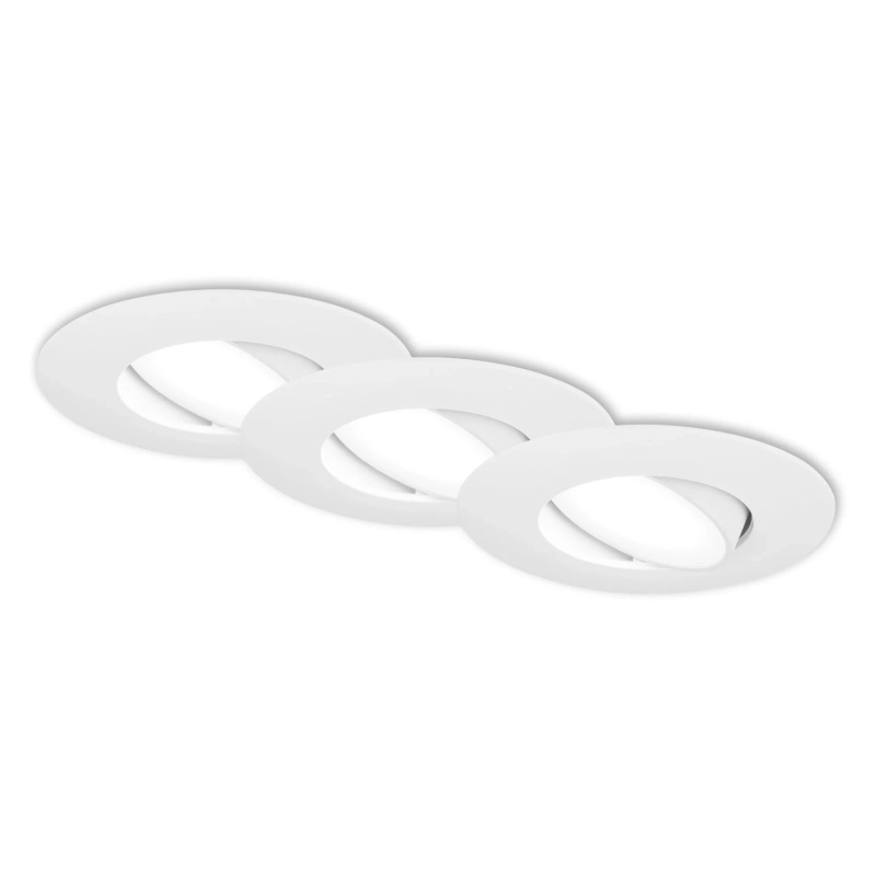 BRILONER Vestavné LED svítidlo bílé 4,9W 480lm 4000K IP65 pr. 90x45 mm, 3 ks