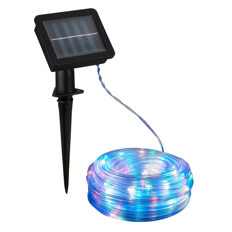 Briloner Venkovní LED solární pásek 100x LED RGB, IP44, 10 m