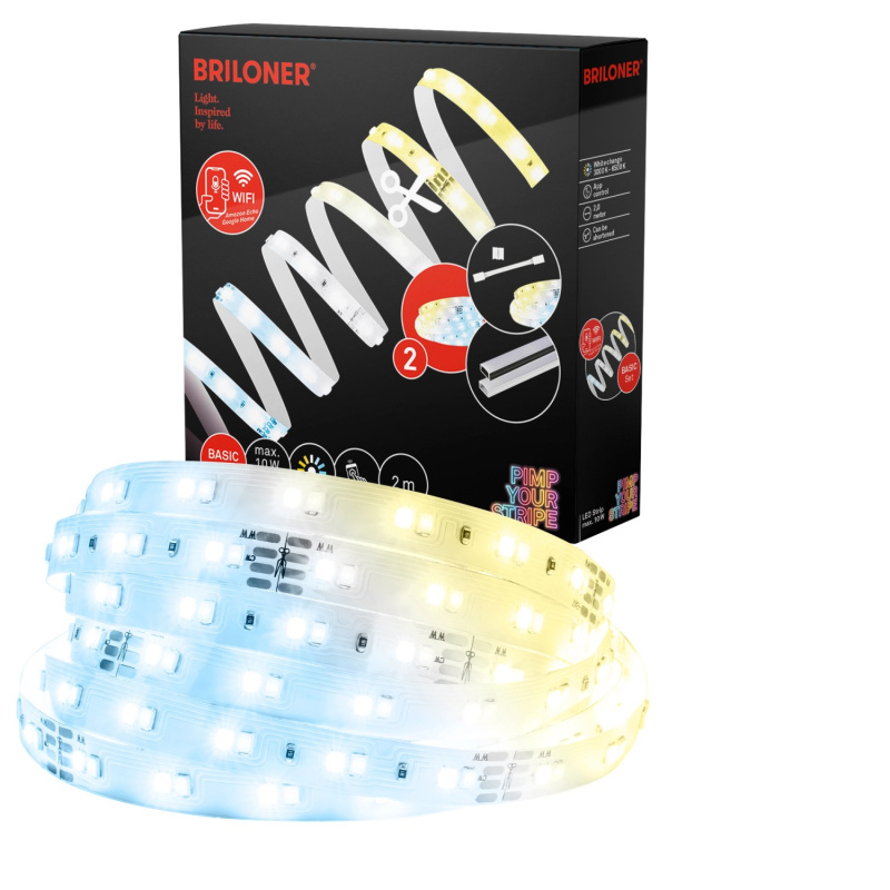 Briloner LED pásek samolepicí Wifi, CCT, základní sada, 224 diod, 2 m