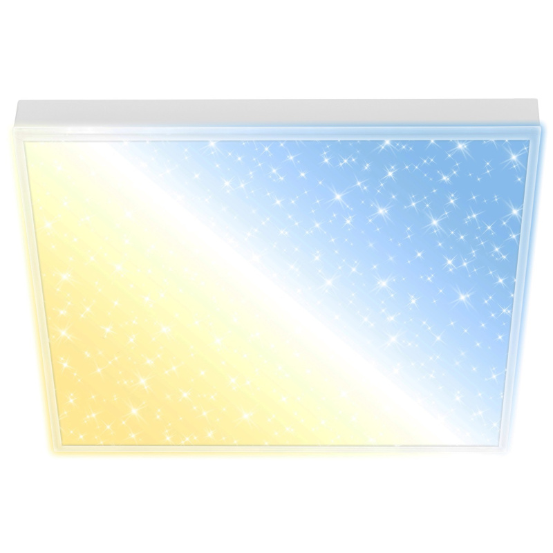 Brilo LED panel s efektem hv. nebe 21 W, 2200 lm, 3000-6500 K, pr. 38 x 7 cm