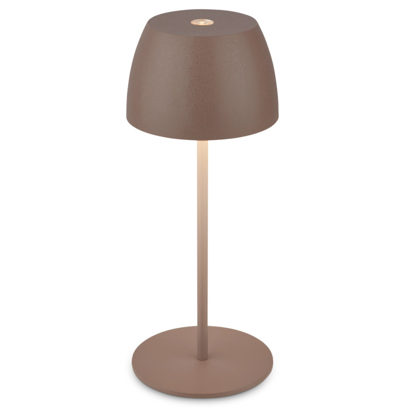 Briloner Dobíjecí stolní lampa Serina Mini 2,5W 150lm 2700K hnědá pr. 8x20 cm