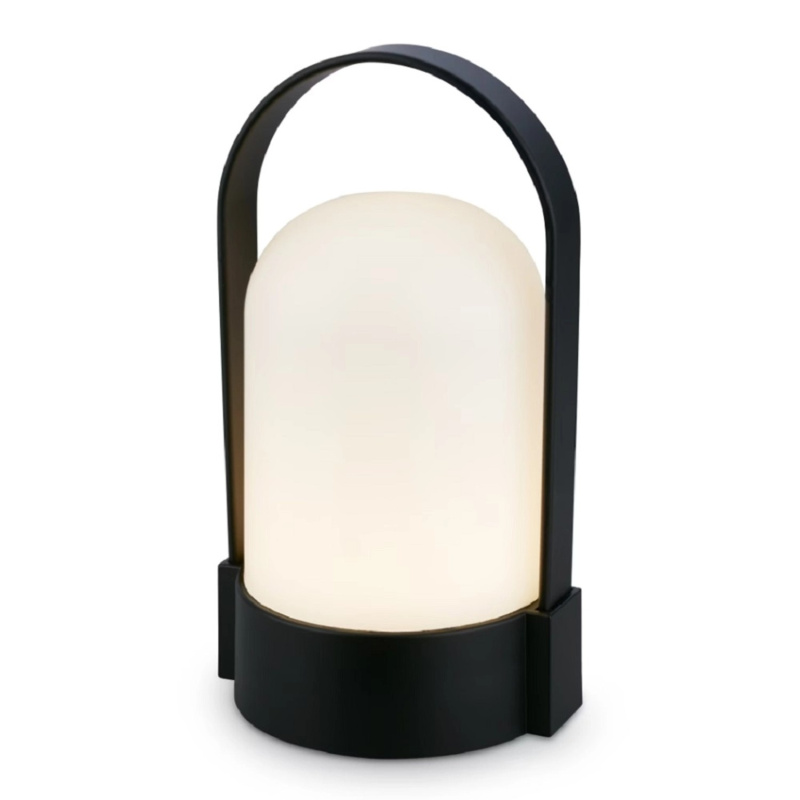 BRILO Aku nabíjecí stolní lampa Asa černá 1 W, 50 lm, 3000 K, pr. 85 x 155 mm