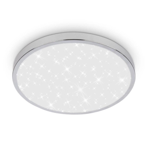 LED stropní svítidlo BRILONER Tak průměr 24cm 12W IP44 hvězdné nebe chrom 3933018