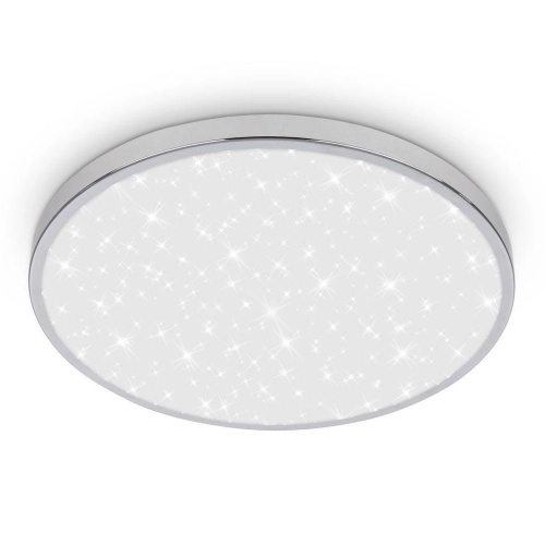 LED stropní svítidlo BRILONER Tak průměr 33cm 22W IP44 hvězdné nebe chrom 3934018