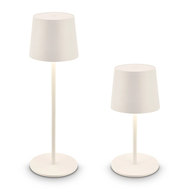 Brilo Dobíjecí LED stolní lampa Bota, 2,6W, 120lm, IP44, stará bílá, pr. 11x33cm