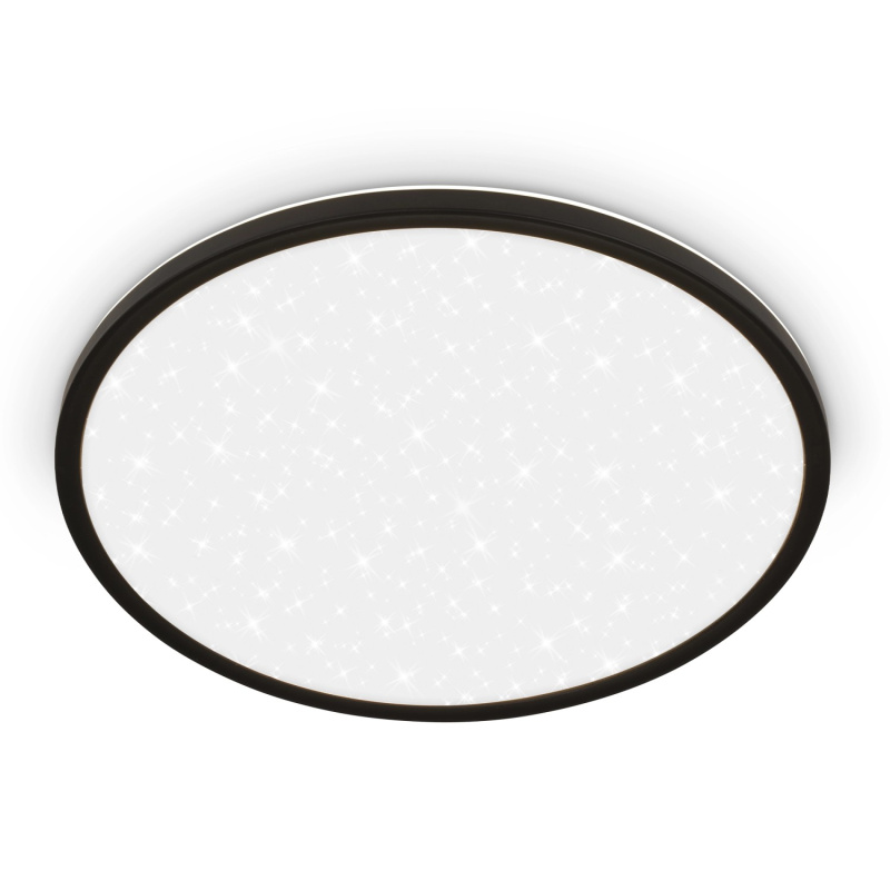 Brilo LED stropní svítidlo Slim černá 30 W, 3600 lm, 4000K, pr. 37,5 x 3,3 cm