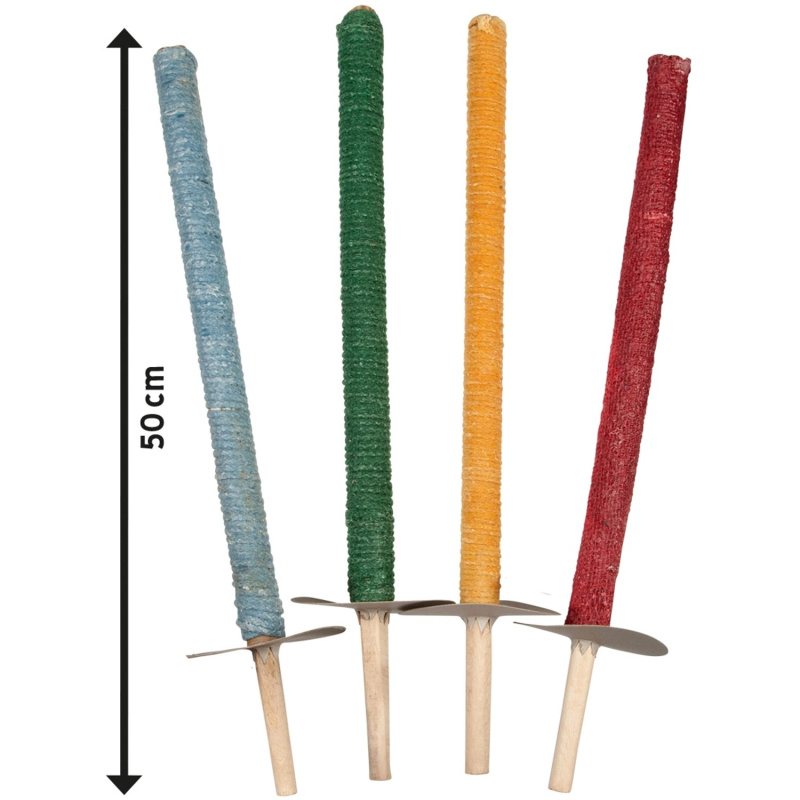 Happy People Vosková pochodeň mix barev, 4 ks, 50 cm