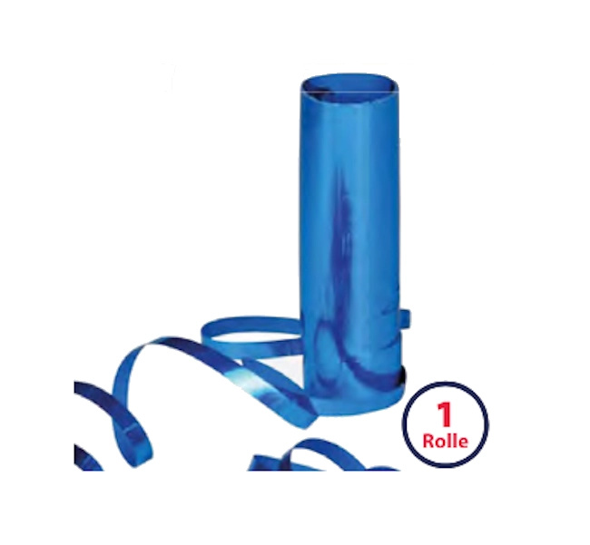 Metalické modré serpenty 4 m - 1 kus