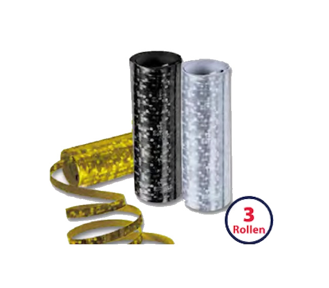 Holografické serpentýny - 3 kusy, 3 m