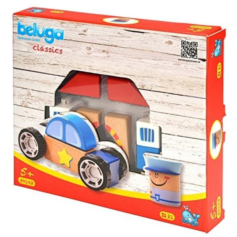 Beluga hrací set policie, dřevo