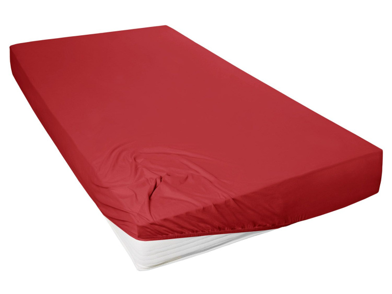 Primera Napínací prostěradlo, 90-100 x 200 cm / 140-160 x 200 cm / 180-200 x 200 cm (180-200 x 200 cm, červená)