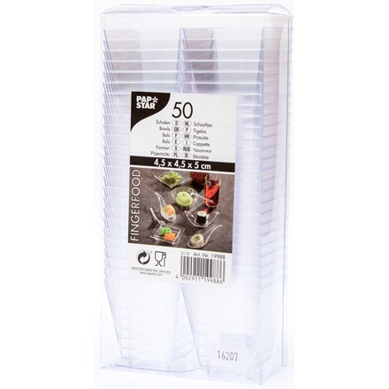FINGERFOOD Miska Crystal 4,5 x 4,5 x 5 cm 50 ks