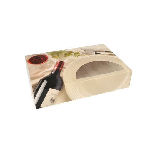 Papstar Cateringový box malý- Burgundy, 5ks