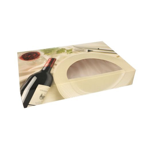 Papstar Cateringový box střední- Burgundy, 5ks